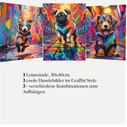 Graffiti Hunde Collage